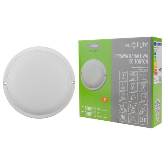 Torton TOR-12RW 12W 4000K 1080lm IP54 OKRĄG BIAŁY -zdjęcie numer 4