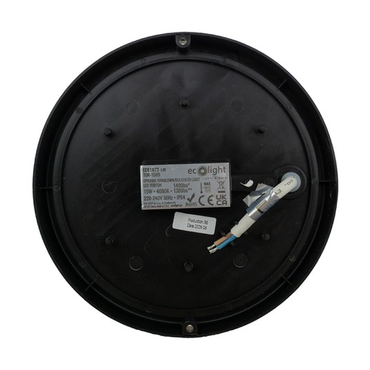 Torton TOR-15RB 15W 4000K 1380lm IP54 OKRĄG CZARNY -zdjęcie numer 5