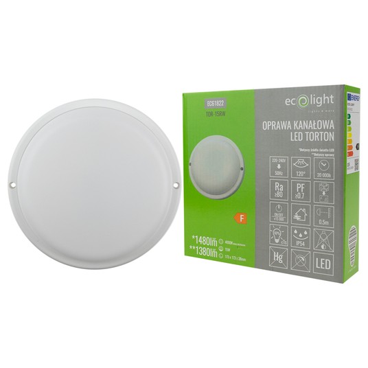 Torton TOR-15RW 15W 4000K 1380lm IP54 OKRĄG BIAŁY -zdjęcie numer 4