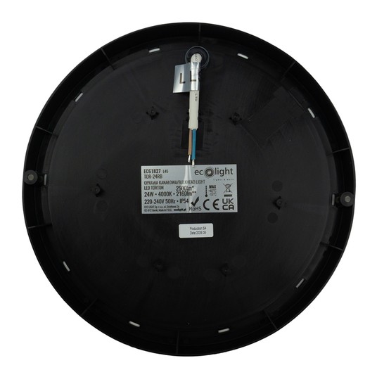 Torton TOR-24RB 24W 4000K 2160lm IP54 OKRĄG CZARNY -zdjęcie numer 5
