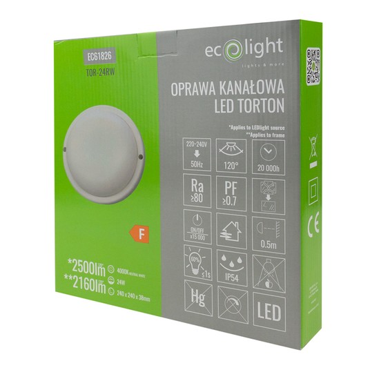 Torton TOR-24RW 24W 4000K 2160lm IP54 OKRĄG BIAŁY -zdjęcie numer 3
