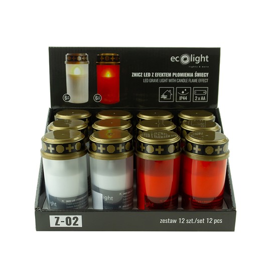 Z-02 12szt ZNICZ LED EFEKT PŁOMIENIA ŚWIECY IP44 -zdjęcie numer 4