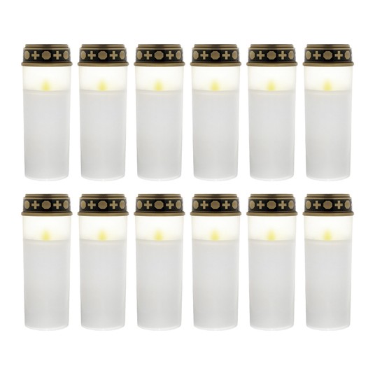 Z-03 12szt ZNICZ LED EFEKT PŁOMIENIA ŚWIECY IP44 -zdjęcie numer 3