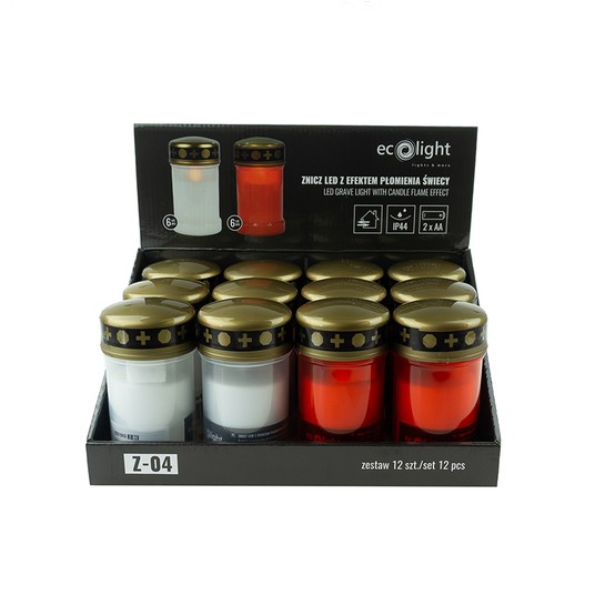 Z-04 12szt ZNICZ LED EFEKT PŁOMIENIA ŚWIECY IP44 -zdjęcie numer 4