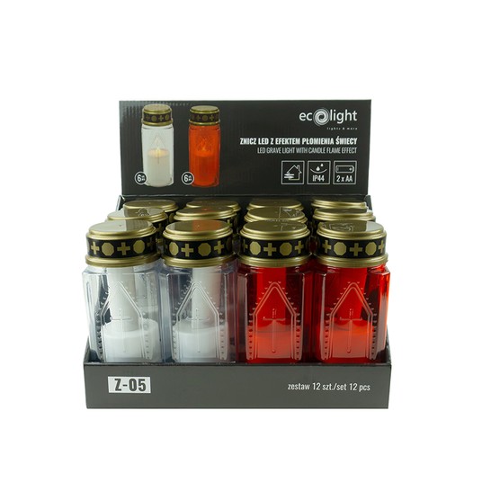 Z-05 12szt ZNICZ LED EFEKT PŁOMIENIA ŚWIECY IP44 -zdjęcie numer 4