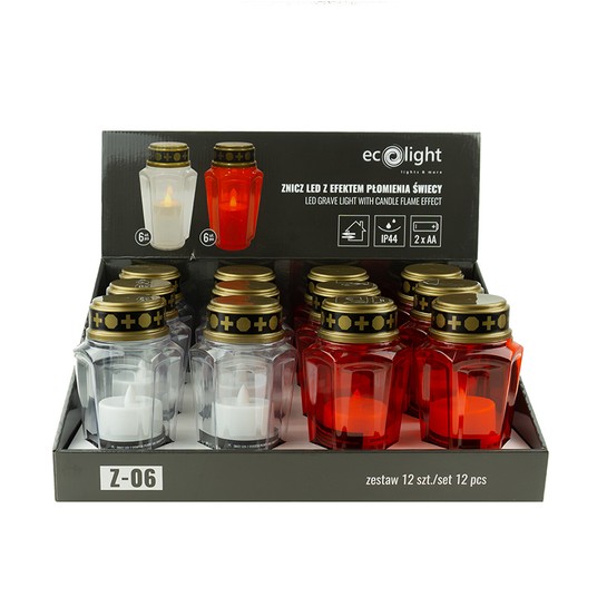 Z-06 12szt ZNICZ LED EFEKT PŁOMIENIA ŚWIECY IP44 -zdjęcie numer 4