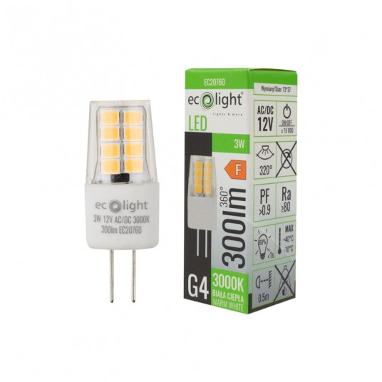 Żarówka LED G4 3W 12V 3000K 300lm -zdjęcie numer 3