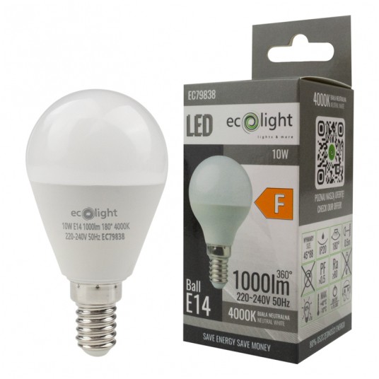 Żarówka LED GOLF BALL E14 10W 4000K 1000lm -zdjęcie numer 2