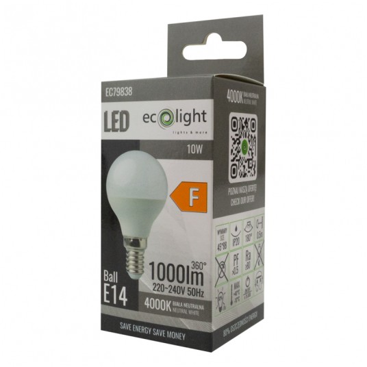 Żarówka LED GOLF BALL E14 10W 4000K 1000lm -zdjęcie numer 3