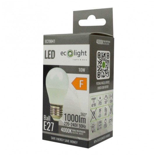 Żarówka LED GOLF BALL E27 10W 4000K 1000lm -zdjęcie numer 3