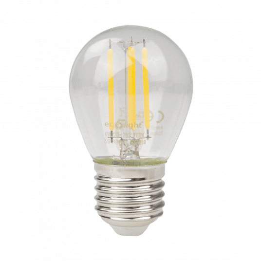 Żarówka LED GOLF BALL FILAMENT G45 6W E27 2700K 720lm -zdjęcie numer 1