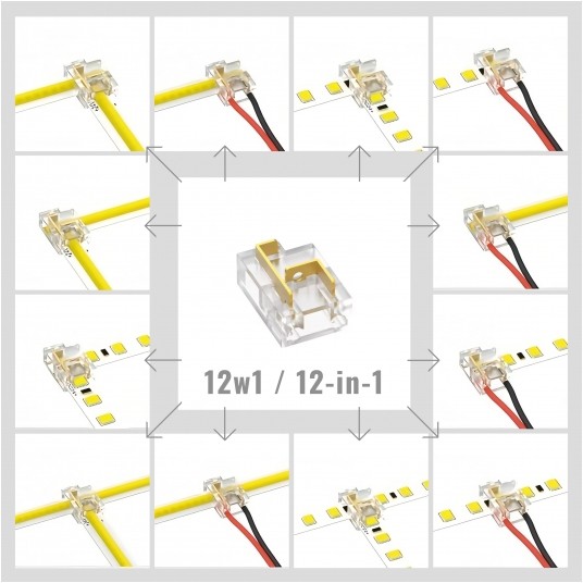 Złączka LED COB / SMD 10mm 12w1 -zdjęcie numer 1