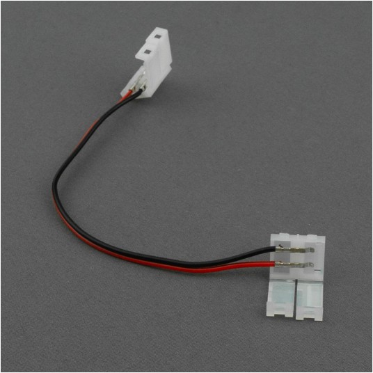 Złączka LED MONO 10mm dwustronna z przewodem -zdjęcie numer 1