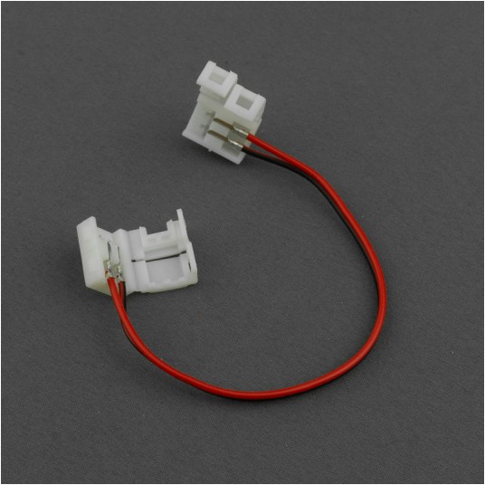 Złączka LED MONO 8mm dwustronna z przewodem IP63 -zdjęcie numer 1