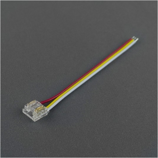 Złączka LED MONO CCT COB DIGITAL 10mm jednostronna zaciskowa Typ B z przewodem 10cm -zdjęcie numer 1
