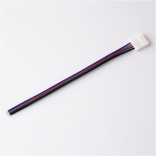 Złączka LED RGB 10mm jednostronna z przewodem -zdjęcie numer 2
