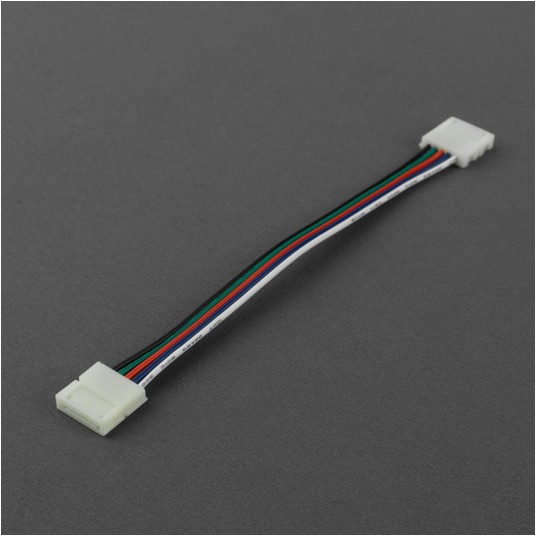 Złączka LED RGBW 12mm dwustronna z przewodem -zdjęcie numer 2