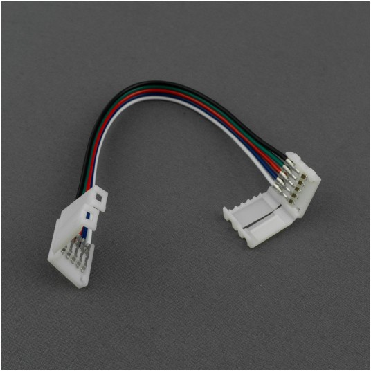 Złączka LED RGBW 12mm dwustronna z przewodem -zdjęcie numer 1