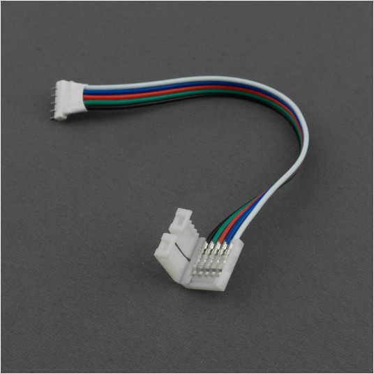 Złączka LED RGBW 12mm dwustronna z przewodem pin/złączka -zdjęcie numer 1