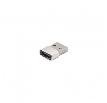 Adapter USB-A USB-C srebrny