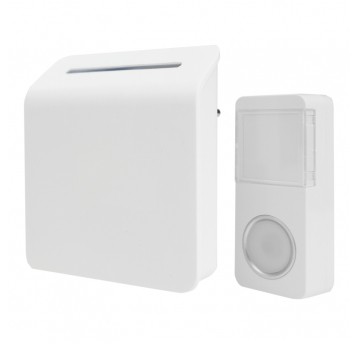 Dzwonek do drzwi na baterie bezprzewodową BAM-01 biały