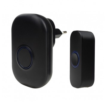 Dzwonek do drzwi z wtyczką bezprzewodową BIM-01 czarny