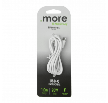 Kabel USB-C biały 1m