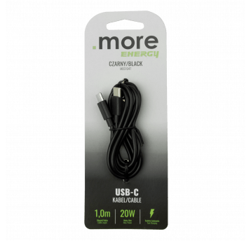 Kabel USB-C czarny 1m