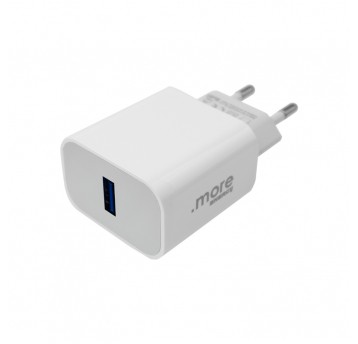 Ładowarka sieciowa 20W USB-A biała