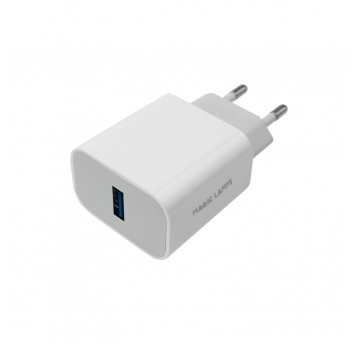 Ładowarka sieciowa 20W USB-A biała
