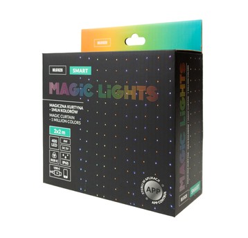 Magiczna kurtyna 400led 2m*2m 1mln kolorów ,DC5V APP