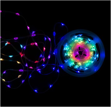Magiczne lampki 400 led 1mln kolorów 20m DC5V APP
