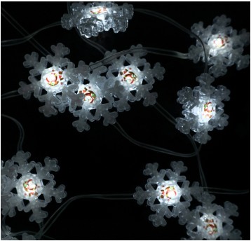 Magiczne lampki 50 led 6500K Śnieżynka 5m DC5V