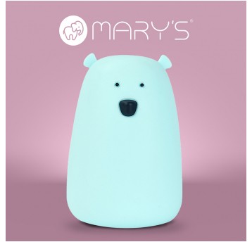 MARY'S lampka LED Miś duży niebieski RGB+WW +RC