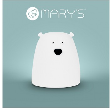MARY'S lampka LED Miś mały biały RGB+WW /NB