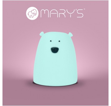 MARY'S lampka LED Miś mały niebieski RGB+WW /NB