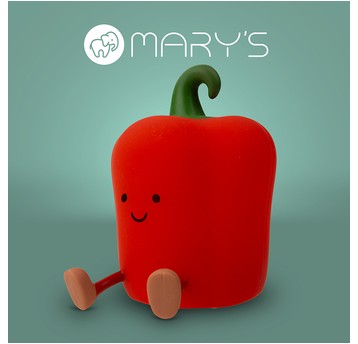 MARY'S lampka nocna LED papryka czerwona