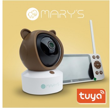 MARY'S Niania kamera elektroniczna 2w1 Miś brązowy WiFi TUYA