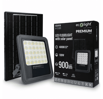 Naświetlacz LED ABS 100W 4000K z P. SOLARNYM