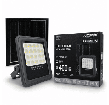 Naświetlacz LED ABS 50W 4000K z P. SOLARNYM
