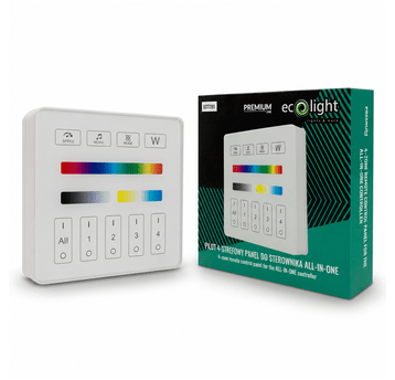 Pilot 4-strefowy panel do sterownika all-in-one biały