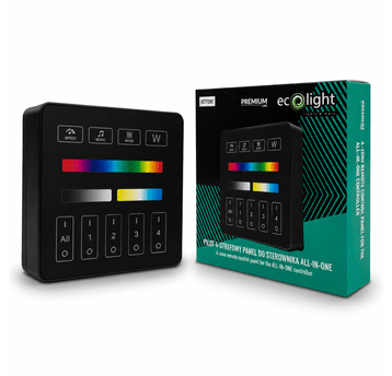 Pilot 4-strefowy panel do sterownika all-in-one czarny