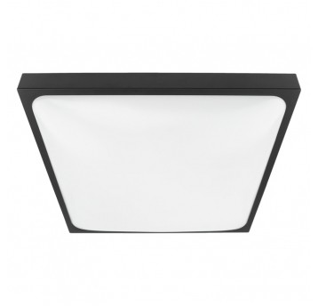 PLAFON 2xE27 NATYNKOWY KWADRAT CZARNY