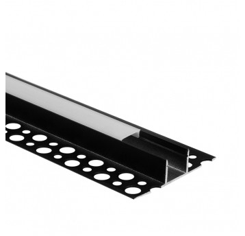 Profil GN02 natynkowy czarny +klosz mleczny 2m