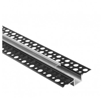 Profil GP01 podtynkowy czarny + klosz transp. 1m