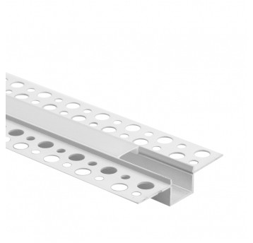 Profil GP03 podtynkowy biały + klosz mleczny 3m