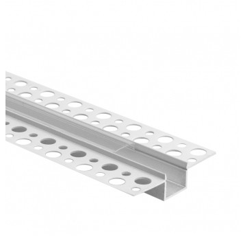 Profil GP03 podtynkowy biały + klosz transparentny 3m