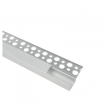 Profil GP1S podtynkowy 1-skrzydłowy anodowany + klosz mleczny,2 m