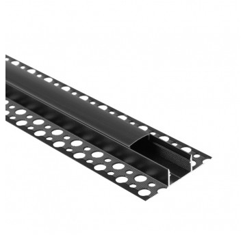 Profil GPPS02 podtynkowy czarny + klosz czarny 2m