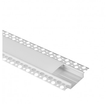 Profil GPSS02 podtynkowy super szeroki anodowany 2m + klosz mleczny
